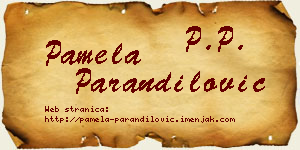 Pamela Parandilović vizit kartica